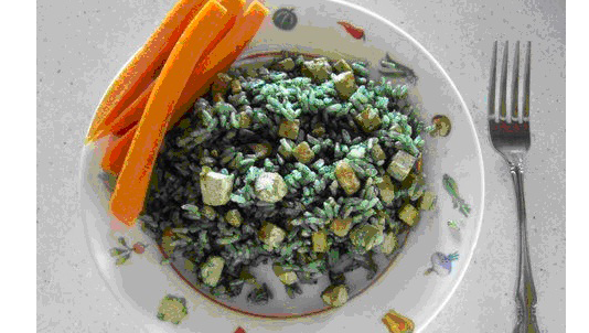 Green Rice with Spirulina